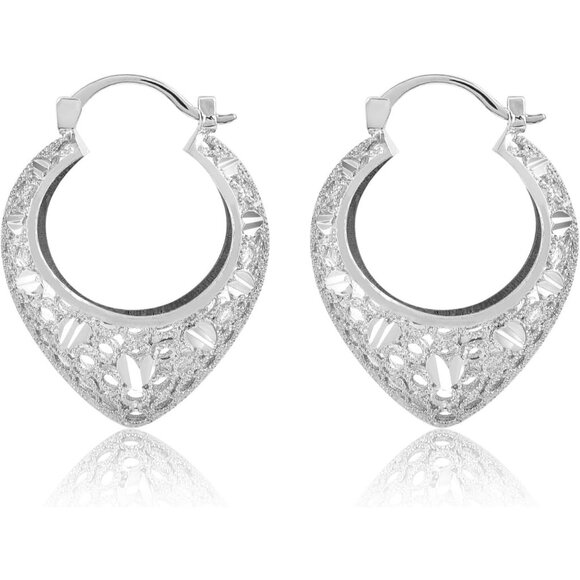 Chunky Medium Huggie Hoops, Fashion Statement Jewelry For Women's - Picture 1 of 9